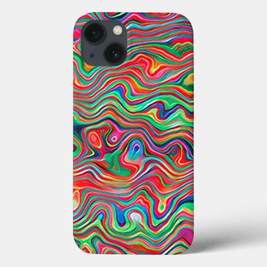 Levendige Splash Van Kleurcontouren Vloeistof Abst Case-Mate iPhone Case (Achterkant)