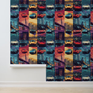 Levendige sportwagen behang voor automotive fans