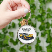Levendige sportwagen met modern design sleutelhanger (Hand)