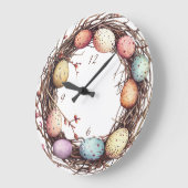 Levendige Springtime Egg Nest Paasbrunch Grote Klok (Hoek)