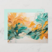 Levendige Springtime Olie Acryl Kunst Briefkaart (Voorkant / Achterkant)