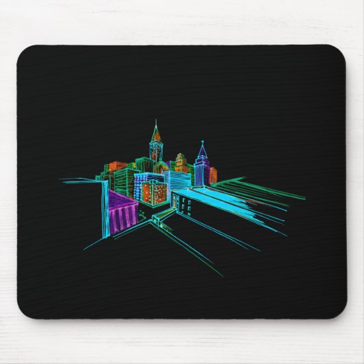 Levendige stad muismat (Voorkant)