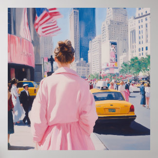 Levendige stedelijke kunst met klassieke charme va poster