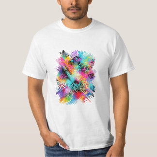 Levendige Stedelijke Kunstspatten T-shirt