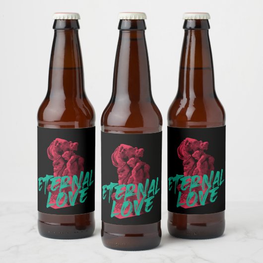 Levendige, stedelijke, trendy grafische vormgeving bier etiket (Flessen)