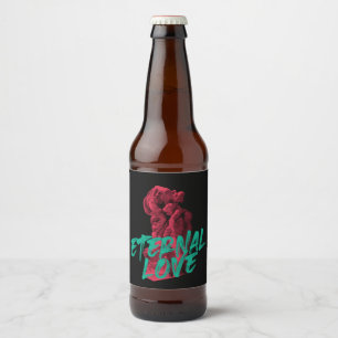 Levendige, stedelijke, trendy grafische vormgeving bier etiket