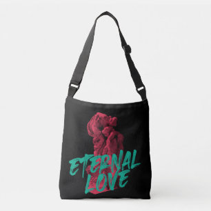 Levendige, stedelijke, trendy grafische vormgeving crossbody tas