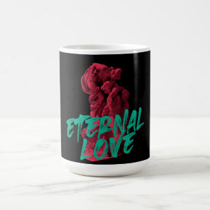 Levendige, stedelijke, trendy grafische vormgeving koffiemok