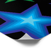 levendige sterrenspiralen poster (Hoek)