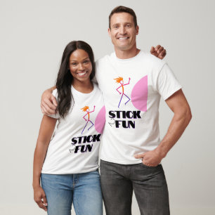 Levendige stickfiguur t-shirt