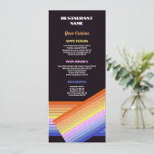 Levendige Strepen, Restaurant Slimline Menu (Staand voorkant)