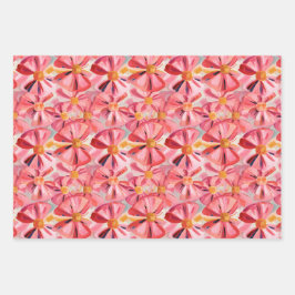 Levendige strik impressies inpakpapier vel