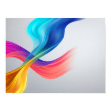 Levendige Stromende Kleurstromen Abstracte Poster