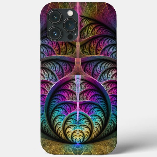 Levendige structuren Kleurrijke abstracte fractale Case-Mate iPhone Case (Achterkant)
