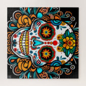 Levendige Sugar Skull viering Legpuzzel (Horizontaal)