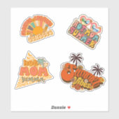 Levendige Summer Fun Sticker Collectie - Set van 4 (Vel)