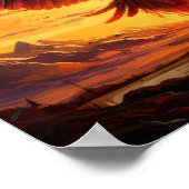 Levendige Sunrise Phoenix Poster - Majestic Wildli (Hoek)