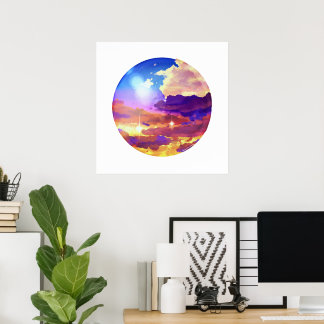 Levendige Sunset Art Print
