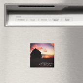 Levendige Sunset Haystack Rock Oregon 2 inch magne Magneet (Insitu (Vaatwasser))