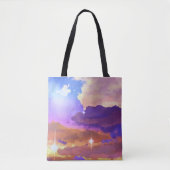 Levendige Sunset Medium Canvas tas (Voorkant)