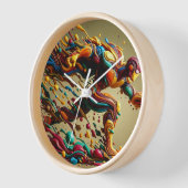 Levendige Superhero Runner Muur Klok (Hoek)