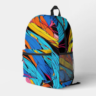 Levendige Swirl Art Rugzak Kleurrijke Print Bag