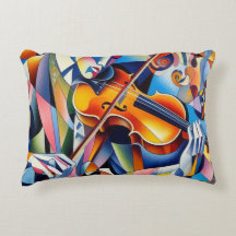 Levendige Symfonie: Abstracte Violist Kunst