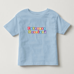 Levendige tekst met woorden Cuteness Overload Kinder Shirts