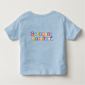 Levendige tekst met woorden schattigheid overload kinder shirts (Achterkant)
