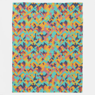 Levendige tetradic kleuren: naadloos patroon en mo fleece deken
