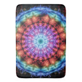 Levendige Tie Dye Kaleidoscoop Rainbow Mandala Badmat (Voorkant Verticaal)