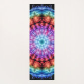 Levendige Tie Dye Kaleidoscoop Rainbow Mandala Yogamat (Achterkant)