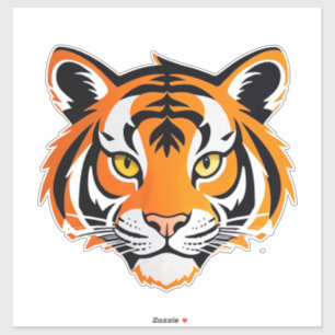 Levendige Tijger Gezicht Sticker