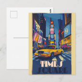 Levendige Times Square: NYC Briefkaart (Voorkant / Achterkant)