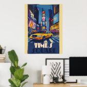 Levendige Times Square: NYC  Poster (Thuiskantoor)
