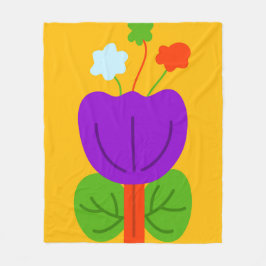 Levendige tonen fleece deken