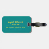 Levendige Toscaanse Banaan Leuke Speelse Tropische Bagagelabel (Achterkant horizontaal)