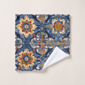 Levendige traditionele Mexicaanse Talavera-Tegels Bad Handdoek (Wasdoekje)