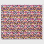Levendige Tribal Print met Bold Zigzags, Stripes Cadeaupapier (Vlak)