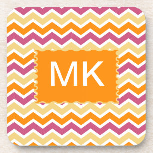 Levendige Tribal ZigZag Bier Onderzetter