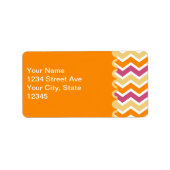 Levendige Tribal ZigZag Etiket (Voorkant)