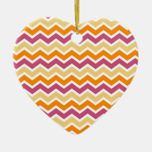 Levendige Tribal ZigZag Keramisch Ornament