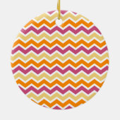 Levendige Tribal ZigZag Keramisch Ornament (Achterkant)