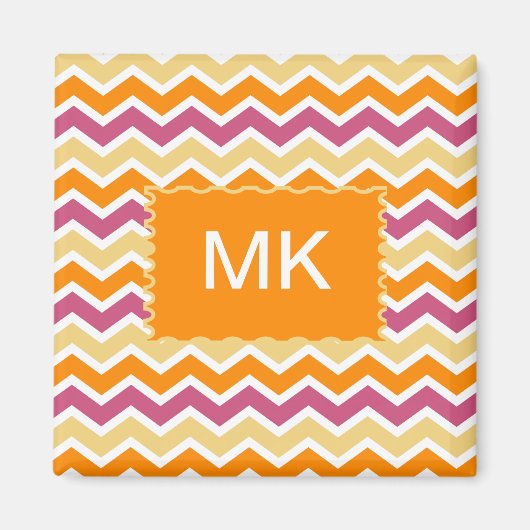 Levendige Tribal ZigZag Magneet (Voorkant)