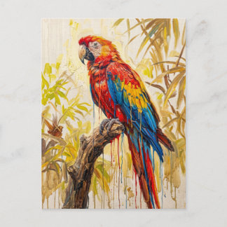 Levendige Tropische Ara Vogel Briefkaart