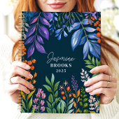 Levendige Tropische Bloemen Custom Naam Planner