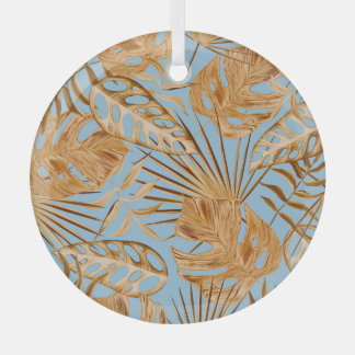 Levendige tropische bloemen: kleurrijk naadloos. glas ornament