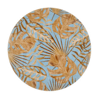 Levendige tropische bloemen: kleurrijk naadloos. snijplank