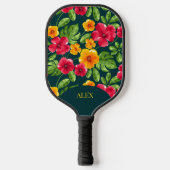 Levendige  tropische bloemen pickleball paddle (Voorkant)