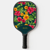 Levendige  tropische bloemen pickleball paddle (Achterkant)